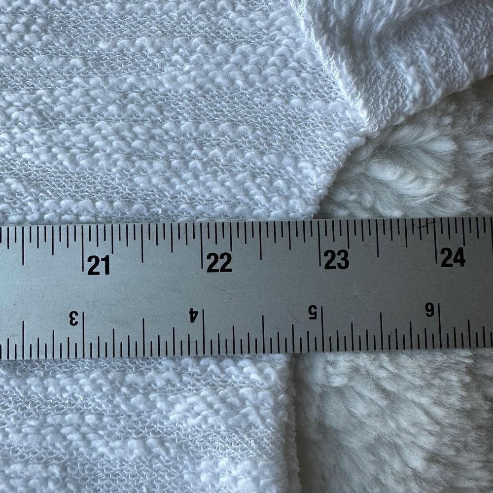Jones New York Pullover White Cowl Neck Textured Knit Coastal Chic Large Casual - Picture 12 of 13